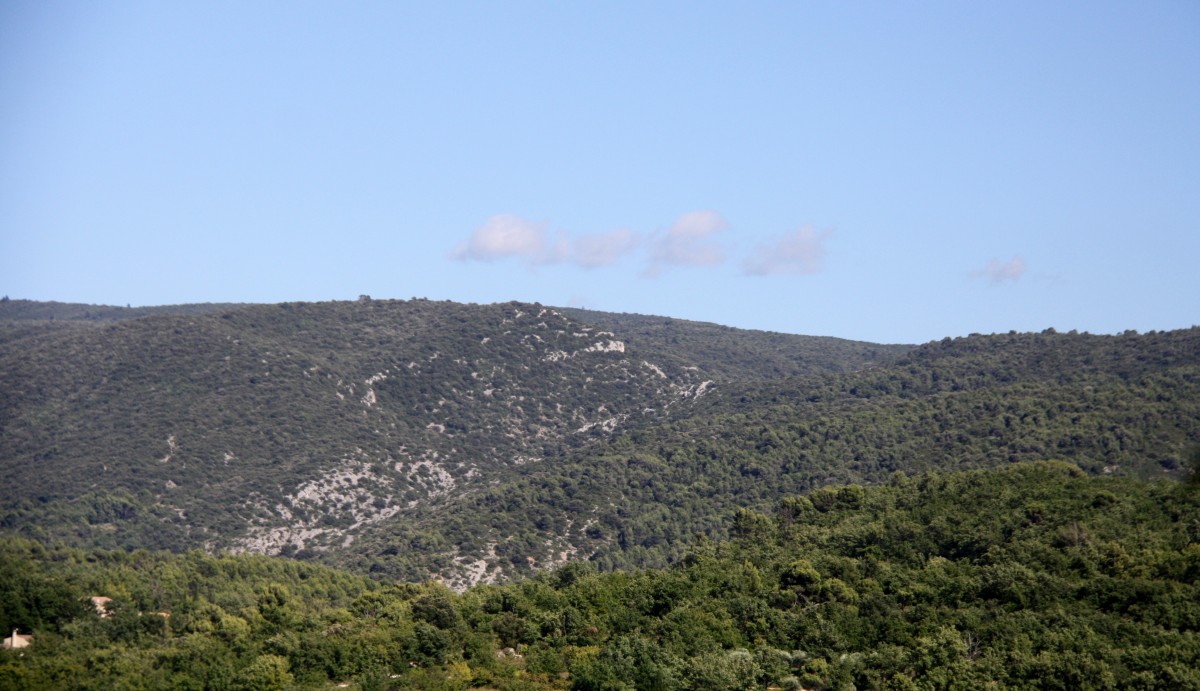 Eine schöne Landschaft in der Provence(F) bei Sommerwetter  am Nachmittag vom 30.7.2014.