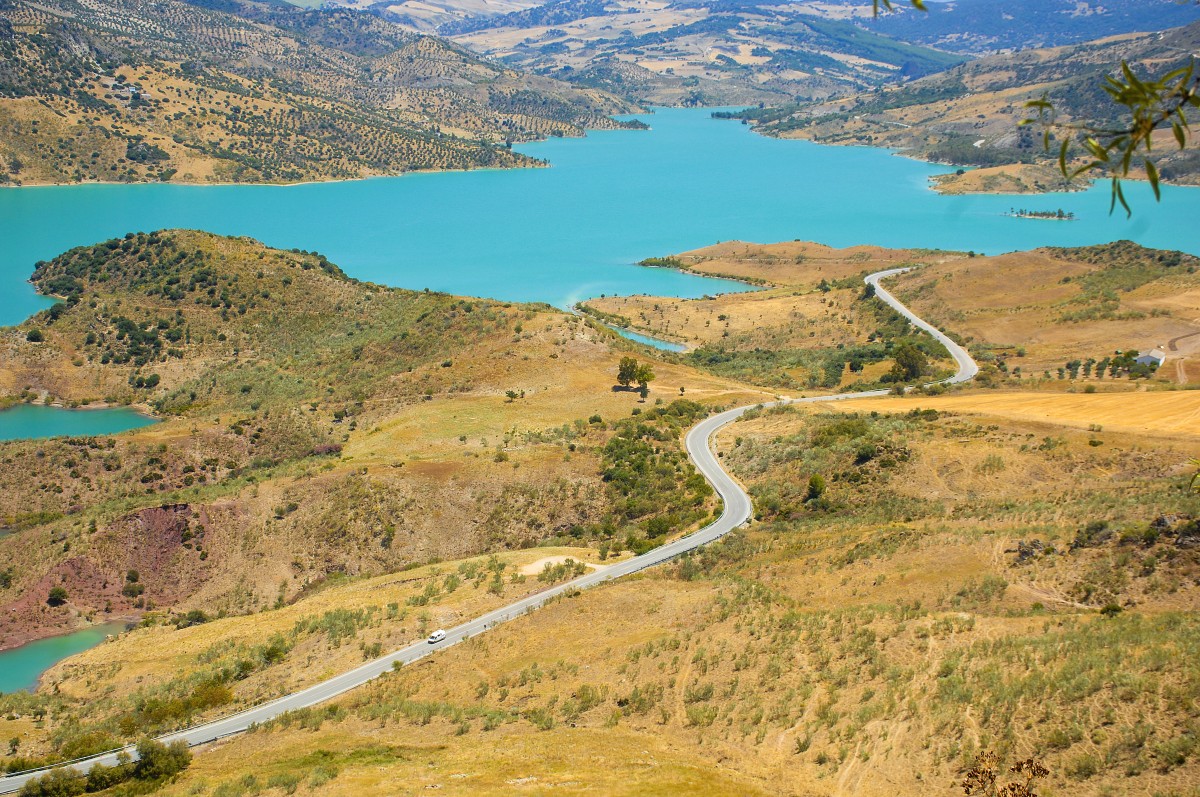 Embalse de Zahara-el Gastor. Aufnahmedatum: 18. Juli 2014.