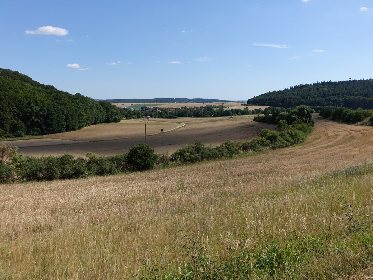 Felder bei Frickenhausen im Besengau, Unterfranken (08.07.2018)