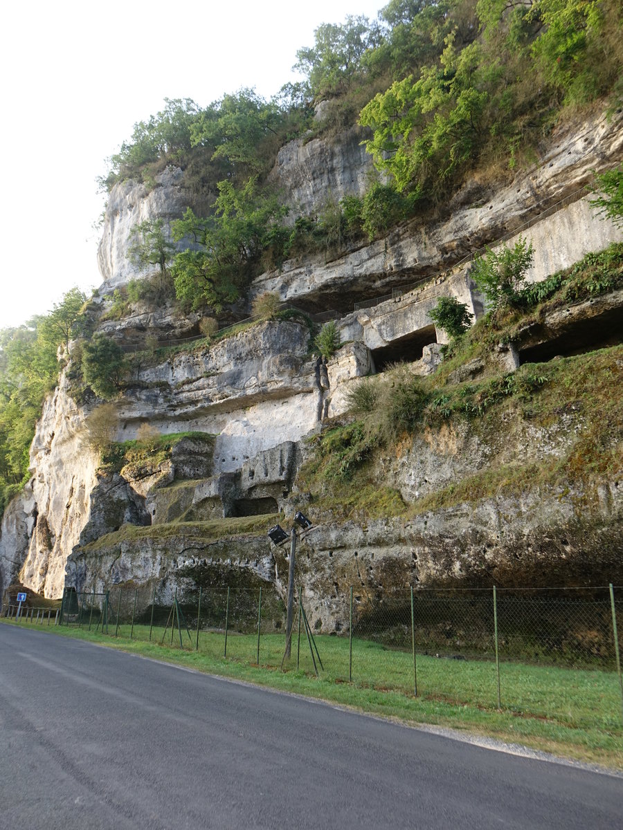 Felsformationen Laugerie basse im Tal der Vezere (23.07.2018)