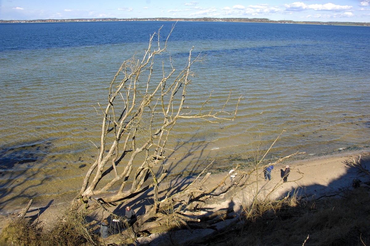 Flensburger Förde an der Halbinsel Holnis. Aufnahmedatum: 4. April 2015.