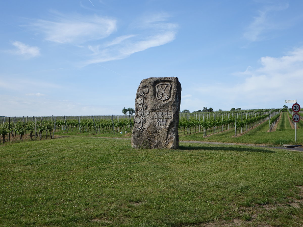 Flurbereinigungsdenkmal bei Fahr am Main (28.05.2017)