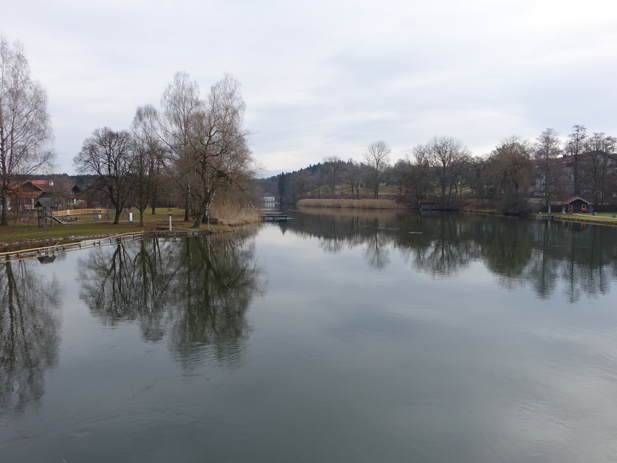 Fluss Alz bei Truchtlaching im Alztal, Kreis Traunstein (26.02.2017)