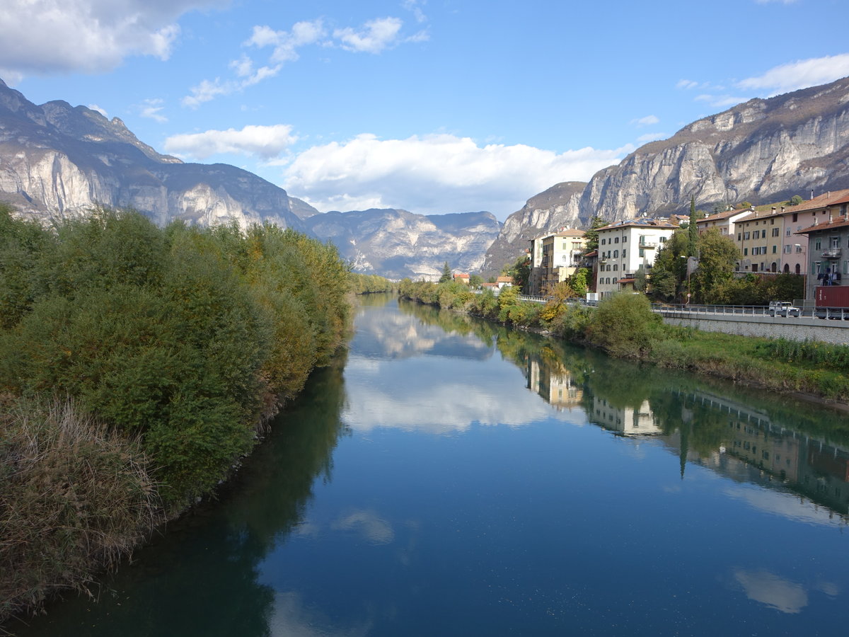 Fluss Etsch bei San Michele all’Adige (27.10.2017)