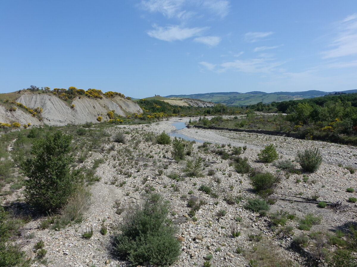 Fluss Fiume Orcia bei Castiglione, Toskana (21.05.2022)