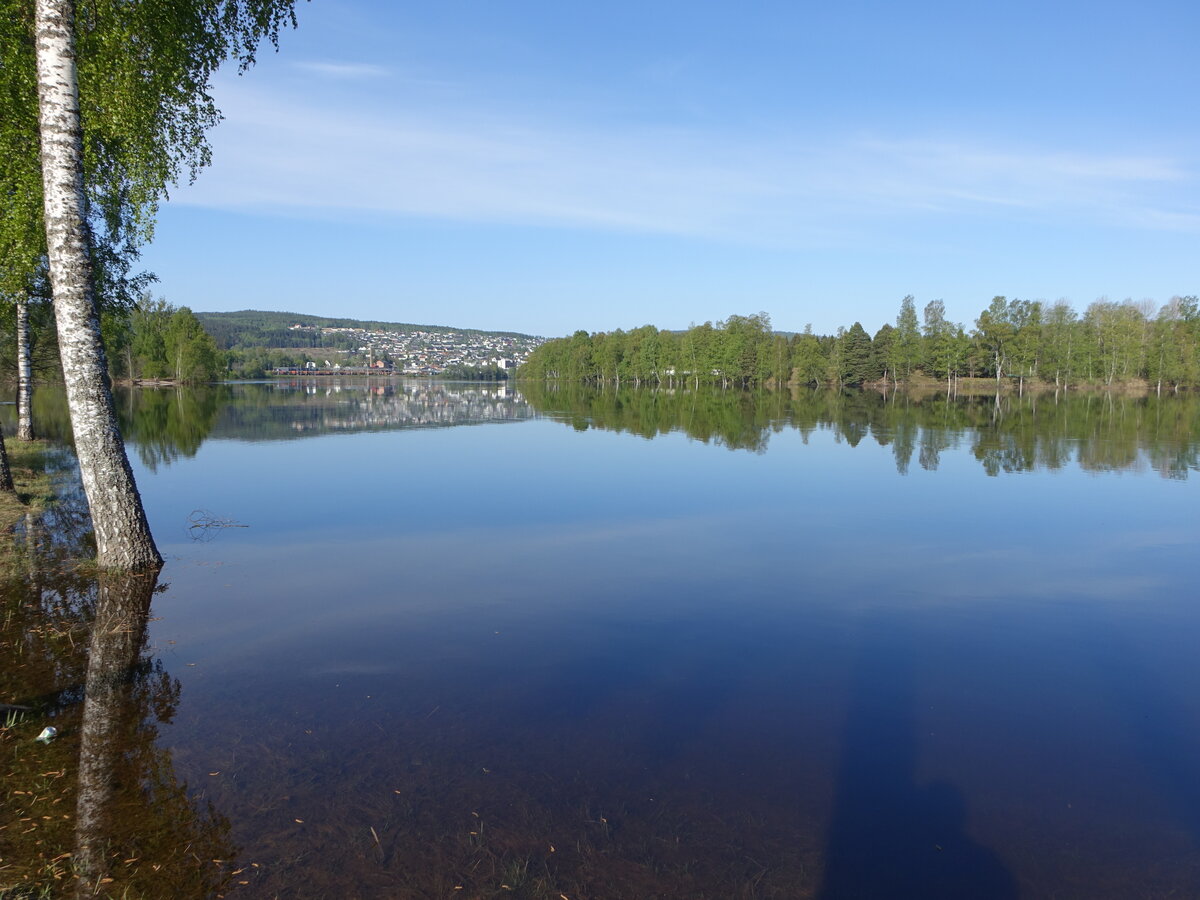 Fluss Glomma bei Kongsvinger, Innlandet (22.05.2023)
