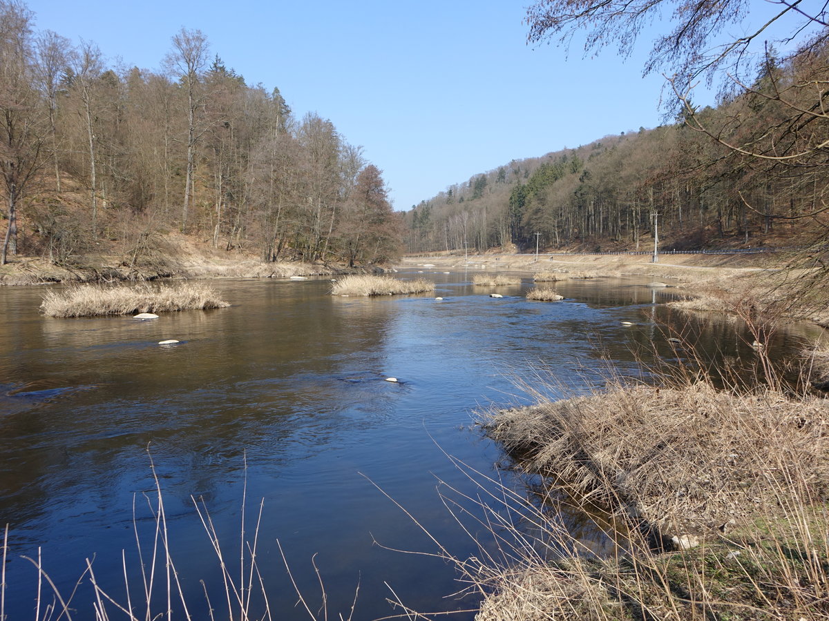 Fluss Regen bei Hirschling in der Oberpfalz (25.03.2018)