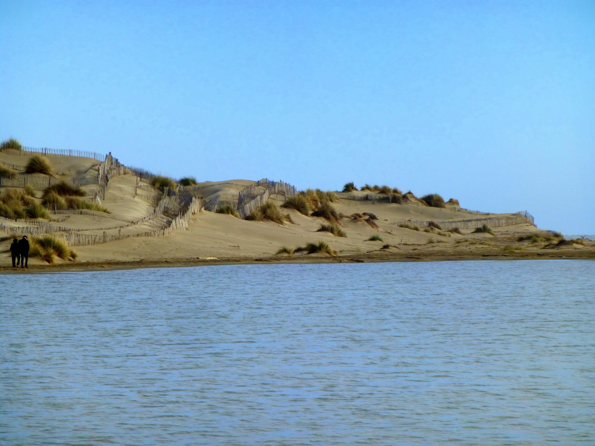 Frankreich, Languedoc, Gard, die Dünen an der Pointe de l'Espiguette bei le Grau du Roi. 11.02.2014