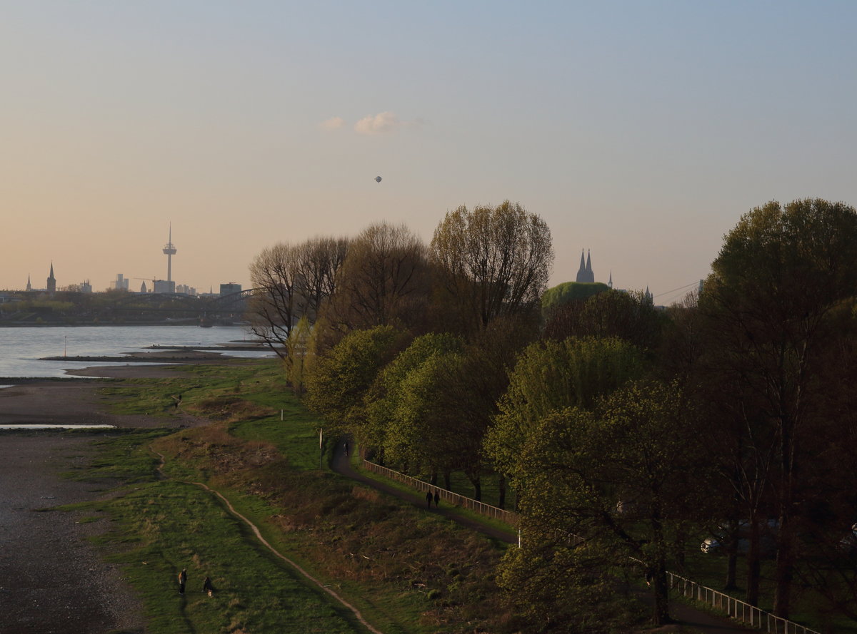 Frühlingshafte Abendstimmung in Köln.

Köln Rodenkirchnerbrücke, 03. April 2017