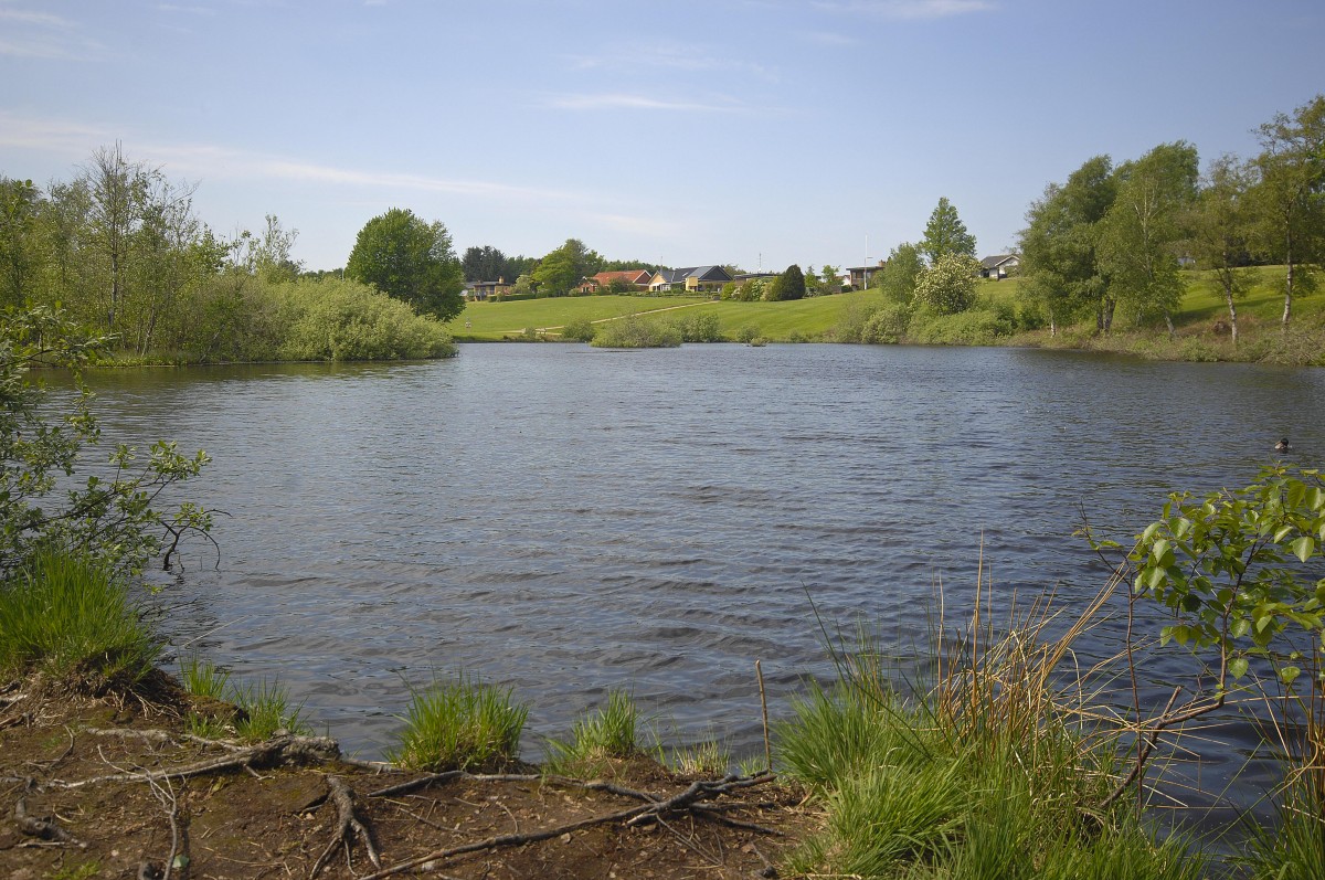 Fuglesøen (»Vogelsee«) in Vojens (Woyens), Sønderjylland/Nordschleswig. Aufnahme: Mai 2012.