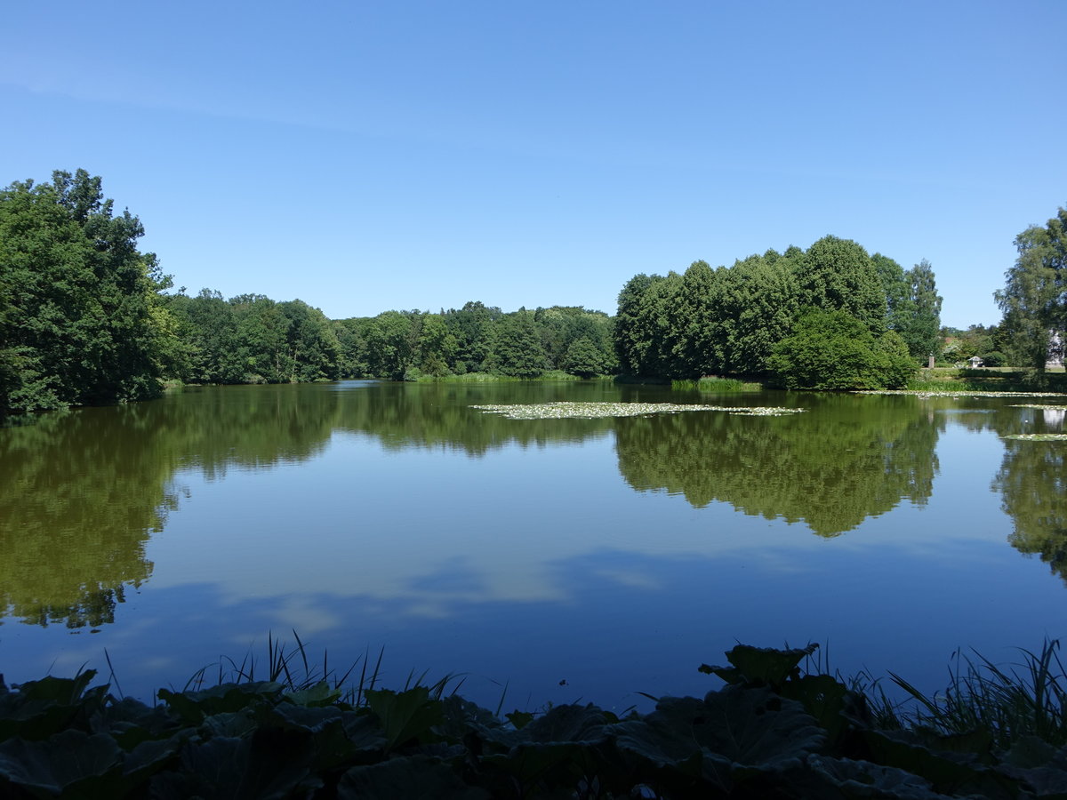 Gamtofte, Schloßsee von Schloss Brahesborg, Insel Fünen (06.06.2018)