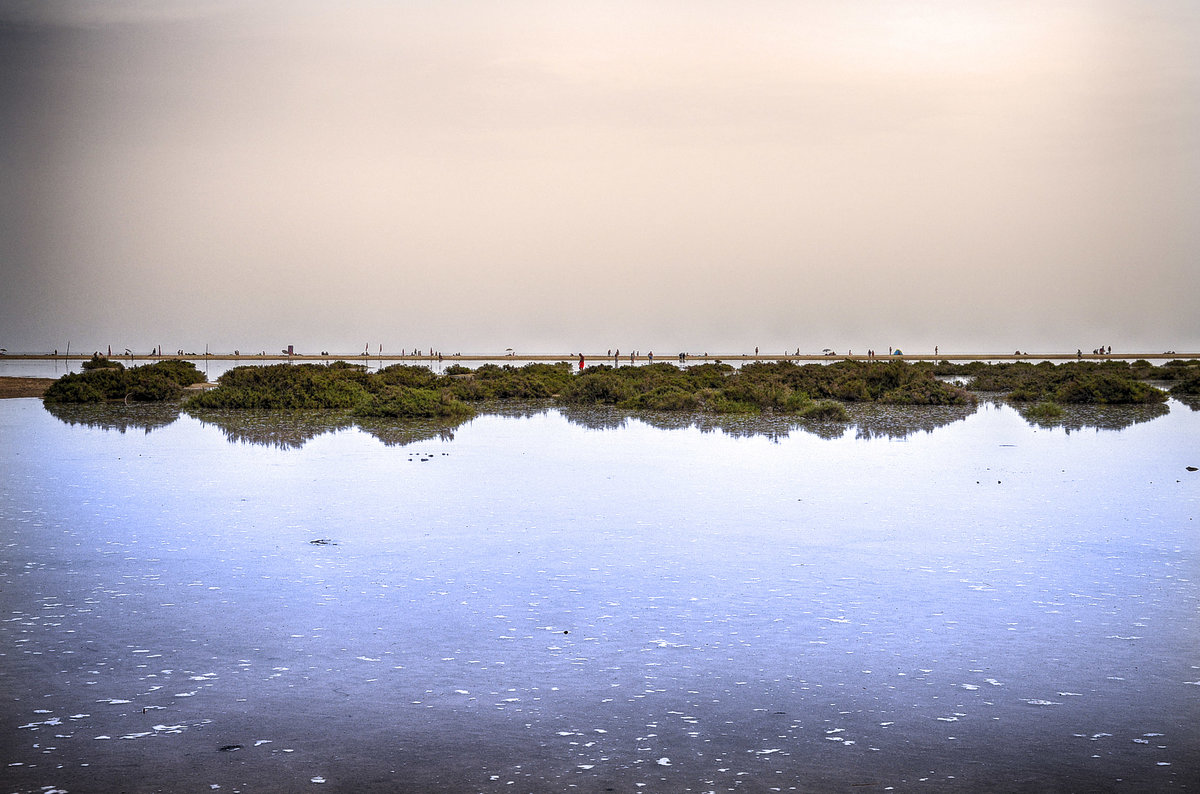 Hochwasser in der Sotavento-Lagune an der Insel Fuerteventura in Spanien. Aufnahme: 17. Oktober 2017.