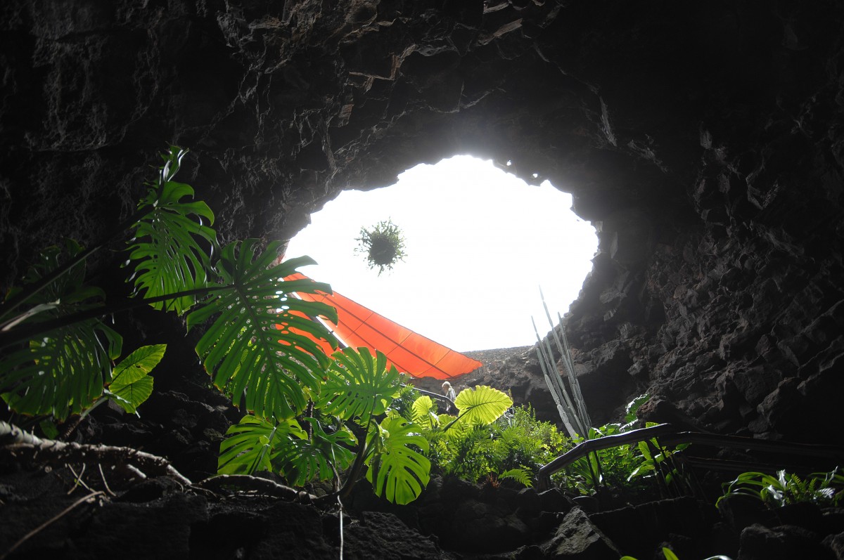 Höhle in Jameos del Agua, Lanzarote. Aufnahme: April 2011.
