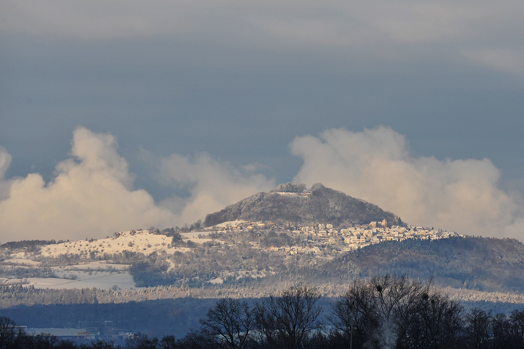 Hohenstaufen bei Göppingen nach Schneegestöber 01.12.2017