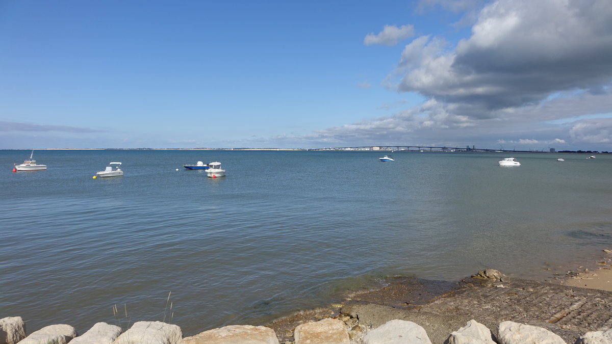 Ile de Re, Aussicht auf die Pont de Re bei Rivedoux-Plage (13.07.2017)