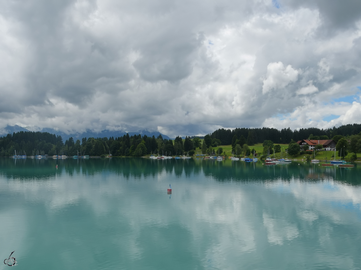 Im Bild der Forggensee bei Mangmühle. (Juli 2017)