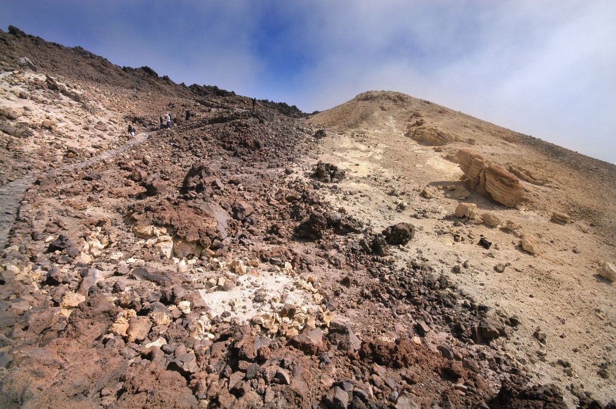 Im Monument Natural del Teide. Die Route zum Vulkan Pico Viejo. Aufnahme: Oktober 2008.