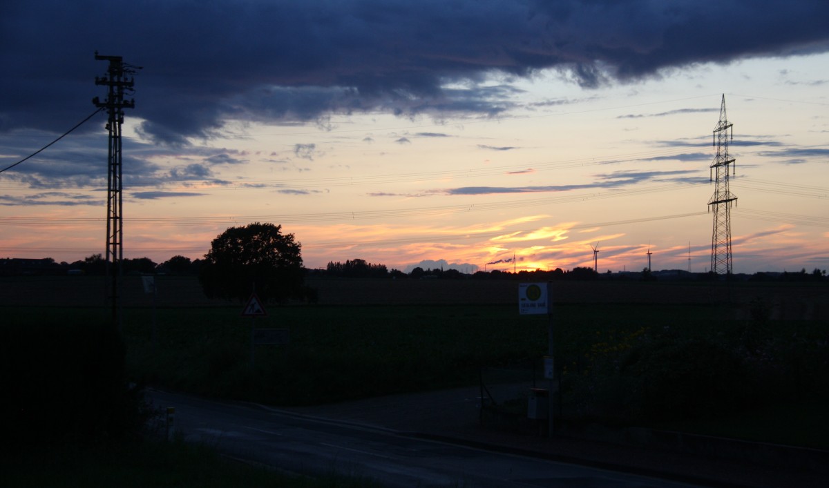 In der Abendstimmung in Kohlscheid-Bank am Abend vom 12.8.2014.