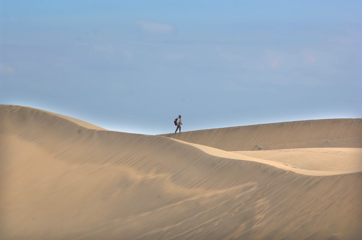 In den Dünen von Maspalomas. Aufnahme: Oktober 2009.