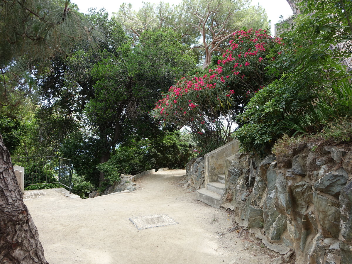 Jardin Romieu in Bastia, befindet sich unterhalb der Bastei Saint-Charles, angelegt von 1874 bis 1875 (21.06.2019)