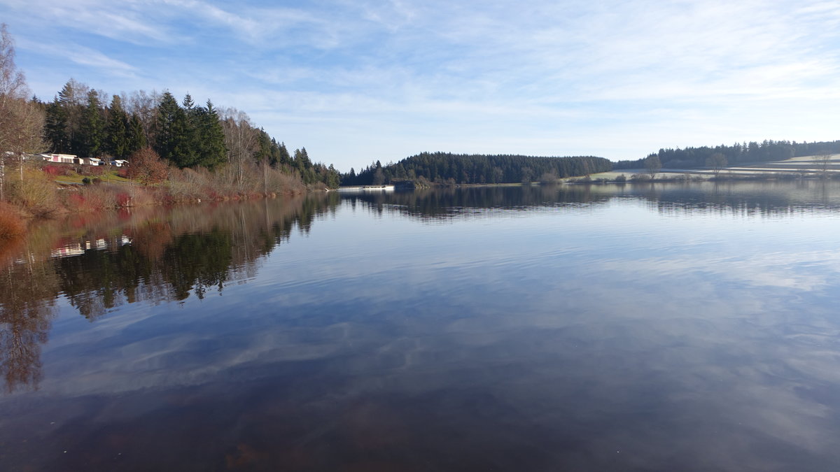 Kirnbergsee bei Unterbränd, Stausee der Brändbachtalsperre (25.12.2018)