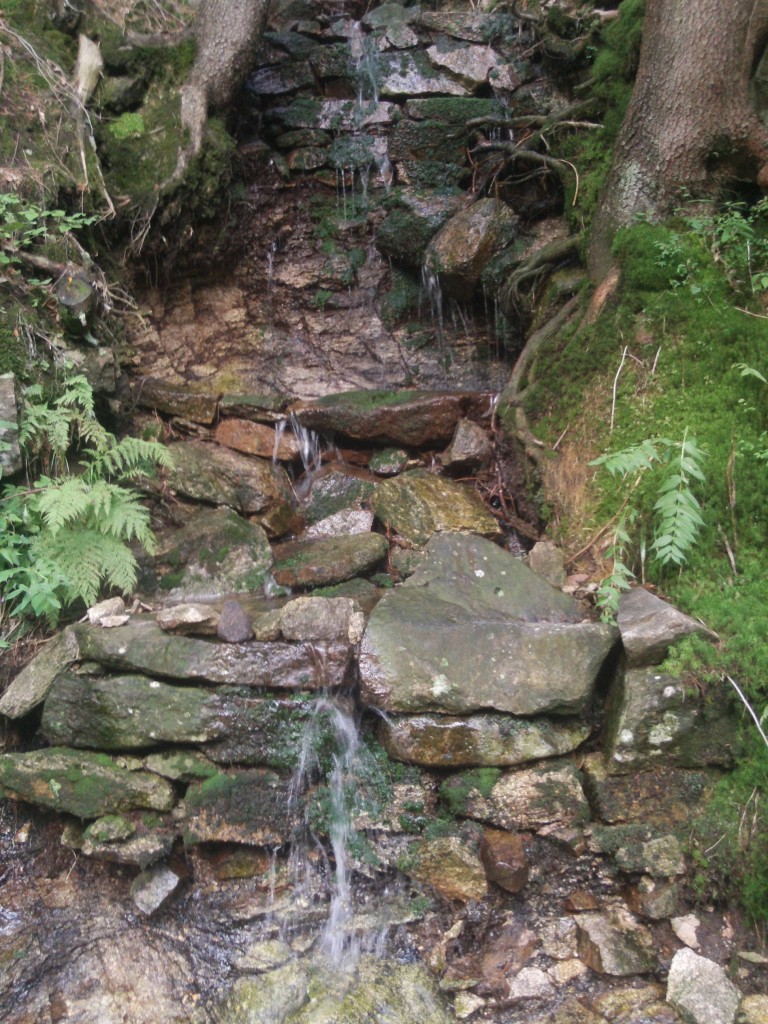 Kleiner Wasserfall am Weg von Harrachov zum Reifträger am 17.08.2011