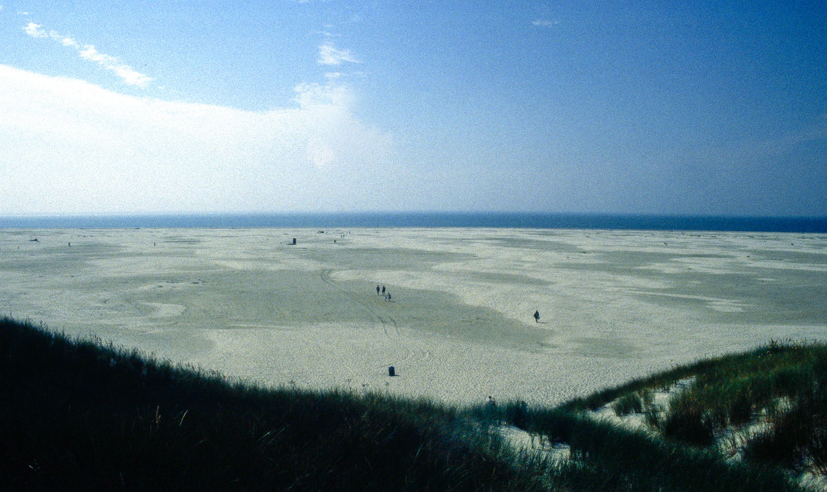 Kniepsand auf Amrum. Bild vom Dia. Aufnahme: August 1999.