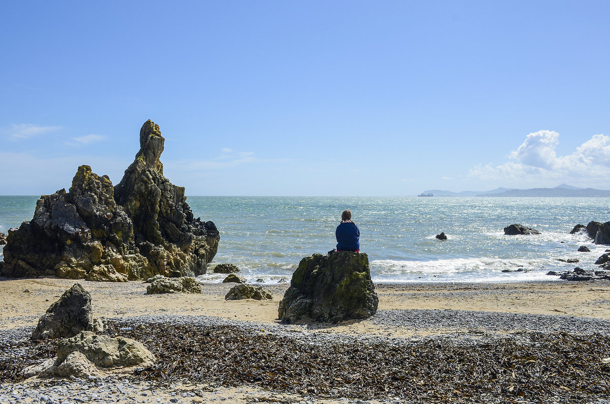 Küstenlandschaft am »Howth Cliff Walk« östlich von Dublin. Aufnahme: 12. Mai 2018.