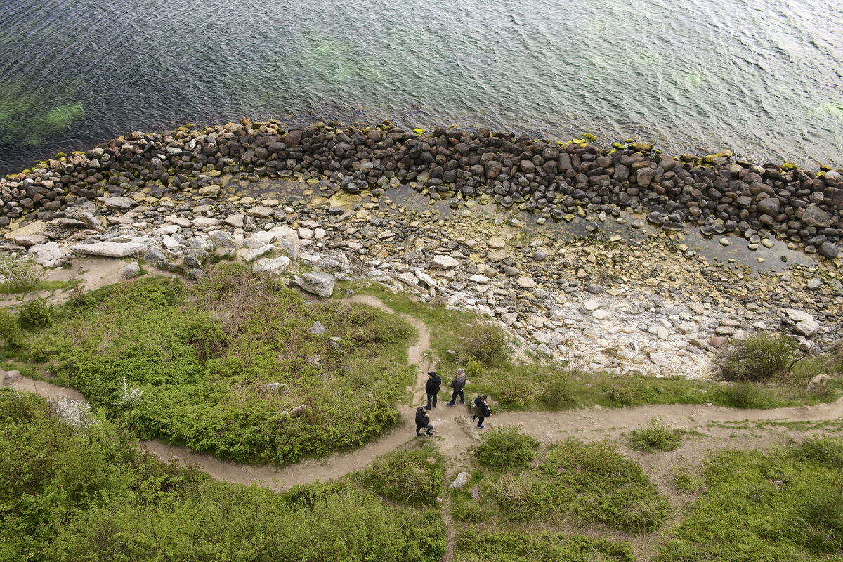Küstenschutz bei Stevns Klint auf der Insel Seeland. Aufnahme: 15. Mai 2021.