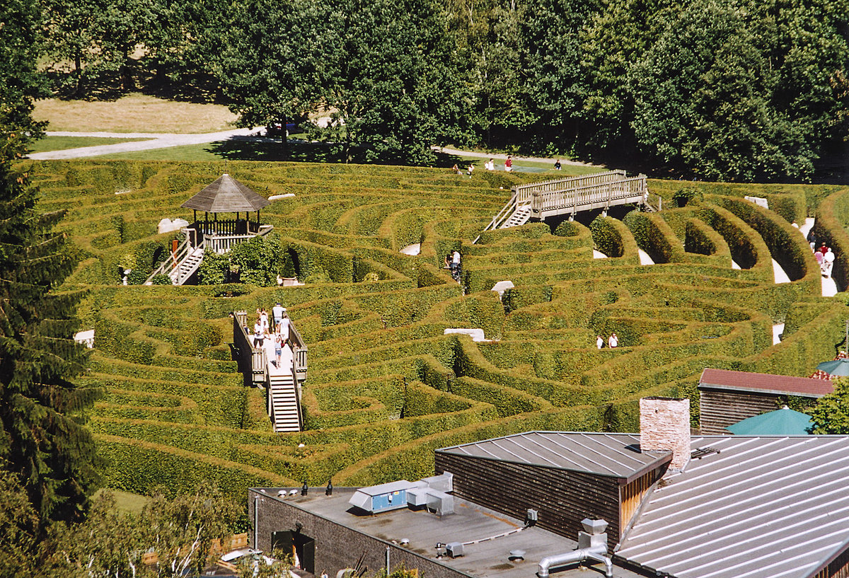 Labyrint Vaalserberg im äußersten Südosten der niederländischen Provinz Limburg. Aufnahme: Juli 2004.