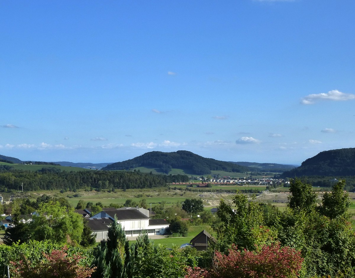 Landschaft am Hochrhein, Blick von Wil im Kanton Aargau Richtung Sden, Sept.2015