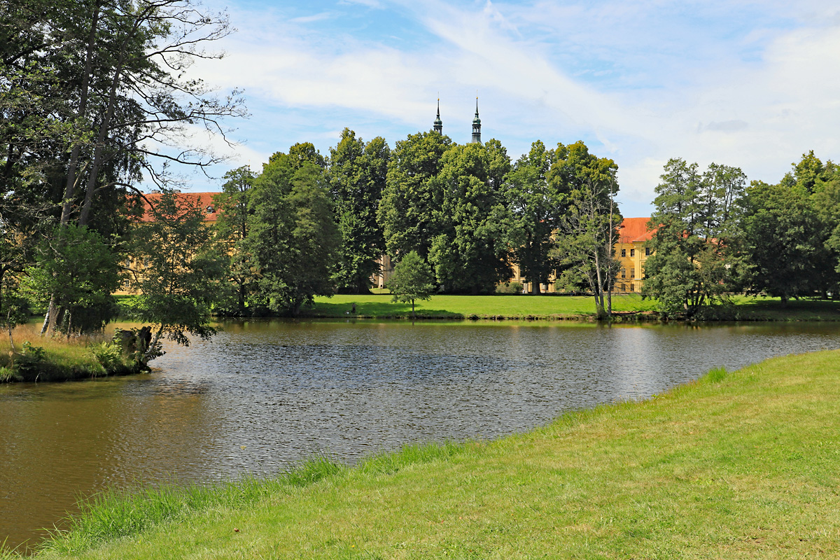 Landschaft am Prämonstratenserstift Teplá, welches derzeit sehr behutsam restauriert wird. 12.08.2021