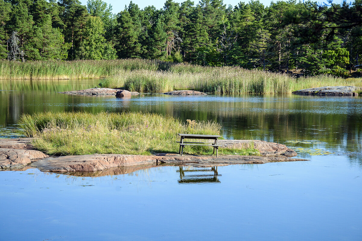 Landschaft an der Sch�renk�ste s�dlich von Oskarshamn in Sm�land. Aufnahme: 10. August 2025. Aufnahme: 