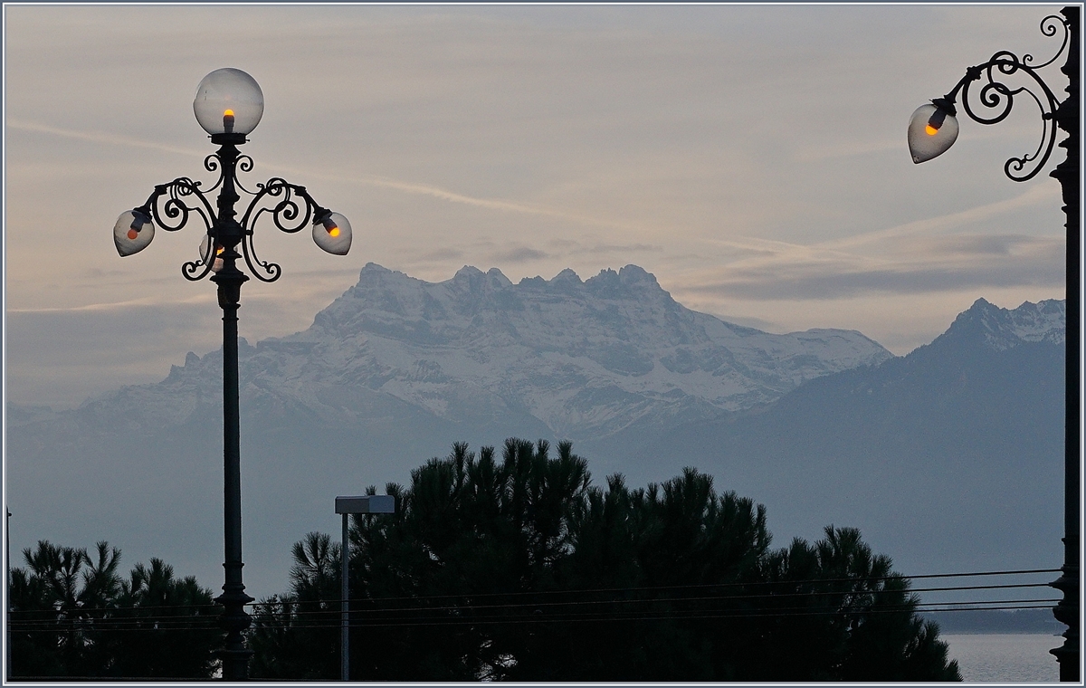 Les Dents de Midi von Montreux aus gesehen.
27. Nov. 2016