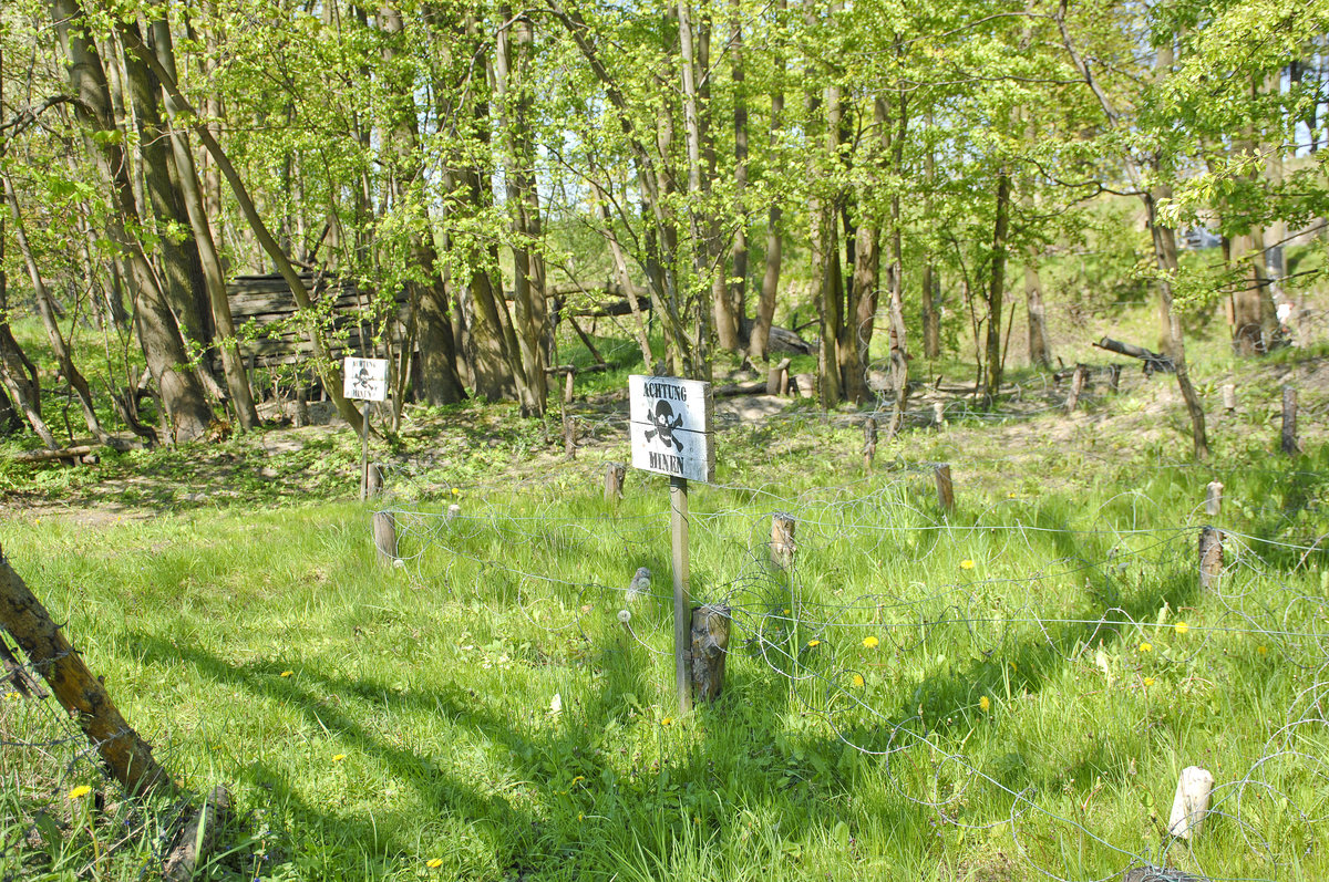 Minengebiet an der Festungsanlage Swinemünde (Świnoujście). Aufnahme: 7. Mai 2016.