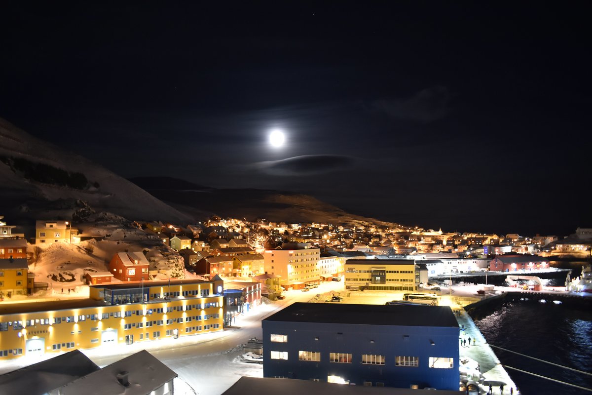 Mond über Honningsvåg, 21.02.2019