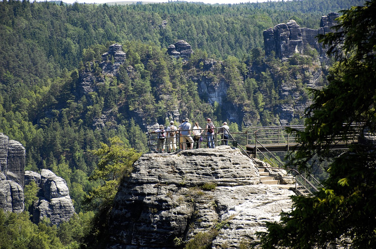 Nationalpark Sächsische Schweiz - Basteigebiet. Aufnahmedatum: 7. Juni 2014.