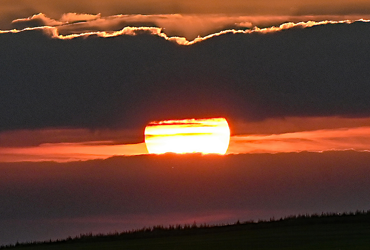 Noch 4 Minuten bis die Sonne endgültig am Horizont verschwindet - 12.09.2021