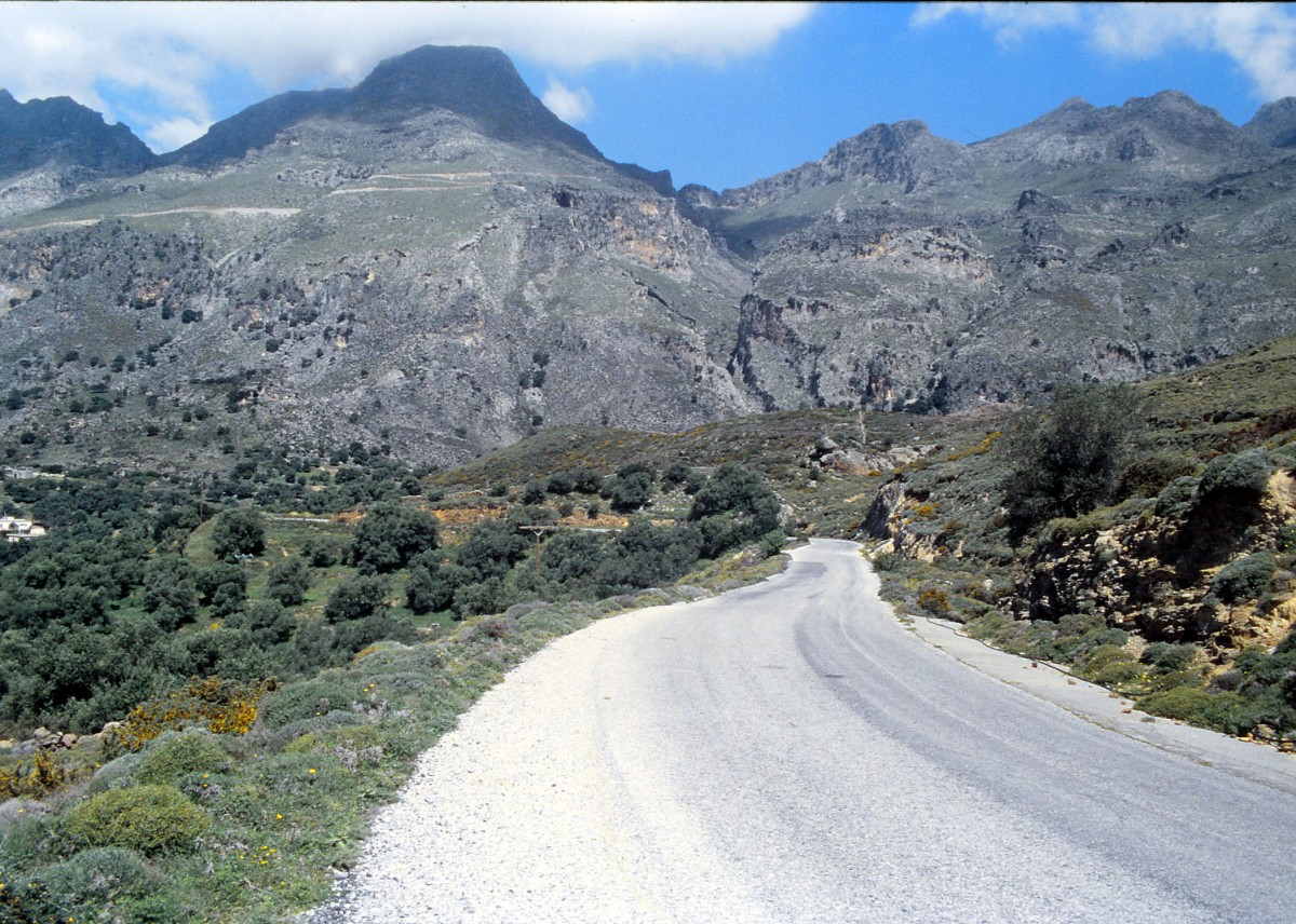 Nördlich der Schlucht von Preveli. Aufnahme: April 1999 (digitalisiertes Diapositiv).