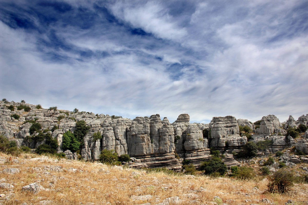 Paraje Natural Torcal de Antequera in Andalusien. Aufnahme: Juli 2014.