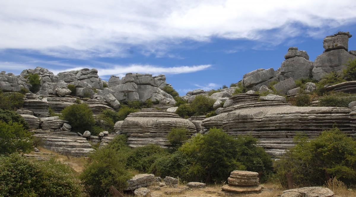 Paraje Natural Torcal de Antequera in Andalusien. Aufnahme: Juli 2014.