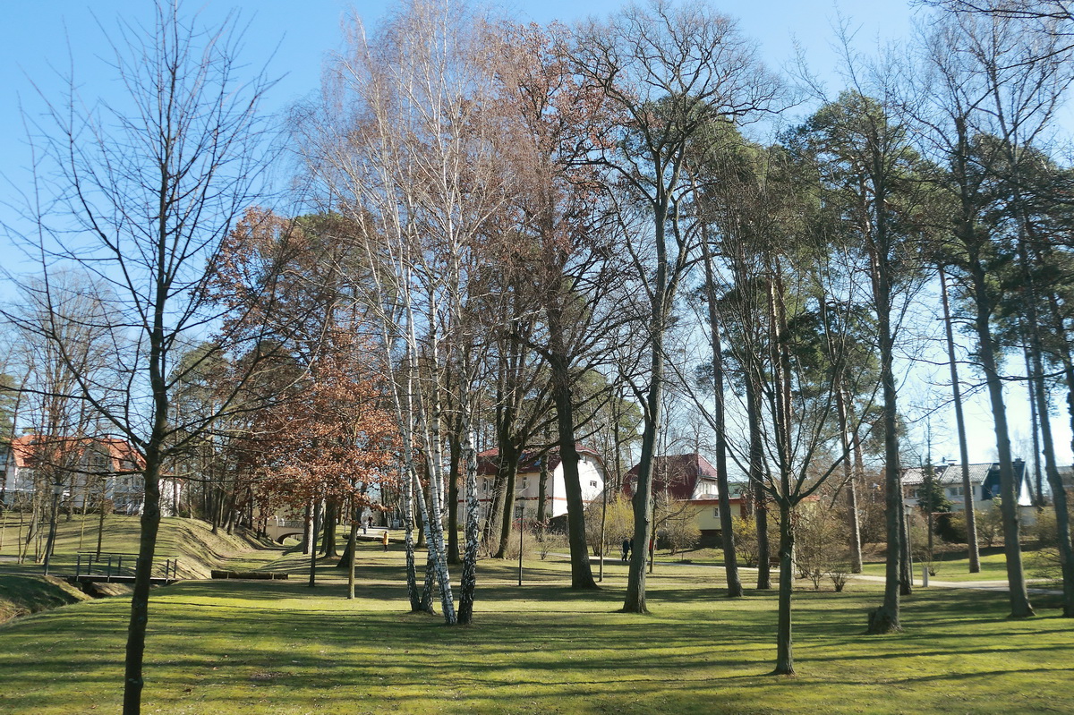 Parkanlage am Scharmützelsee im Landkreis Oder-Spree am 05. März 2022.