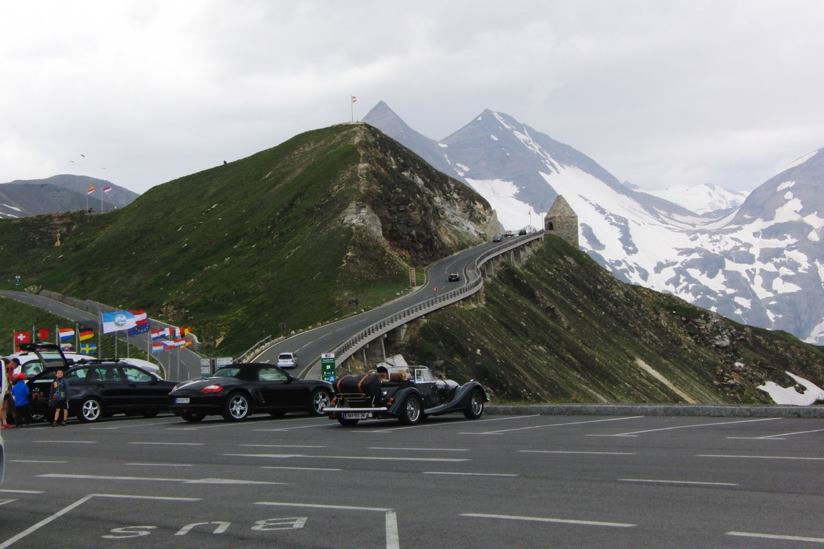 Parkplatz an der Groglockner-Hochalpenstrasse, aufgenommen am 29.07.2013