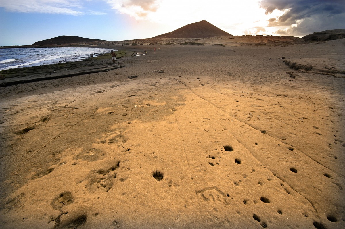 Playa El Medano auf Teneriffa. Aufnahme: Oktober 2008.