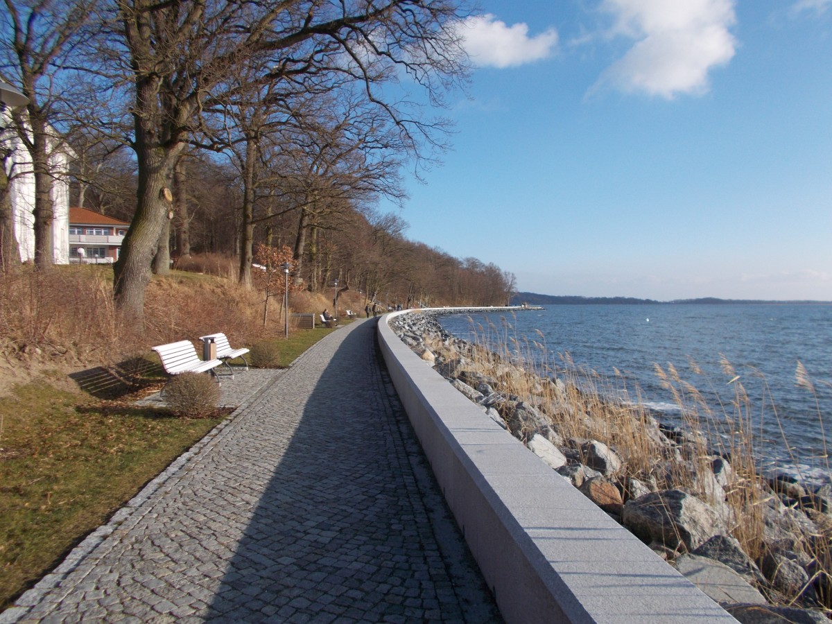 Promenade am Badehaus Goor,am 22.Februar 2015,bei Lauterbach.