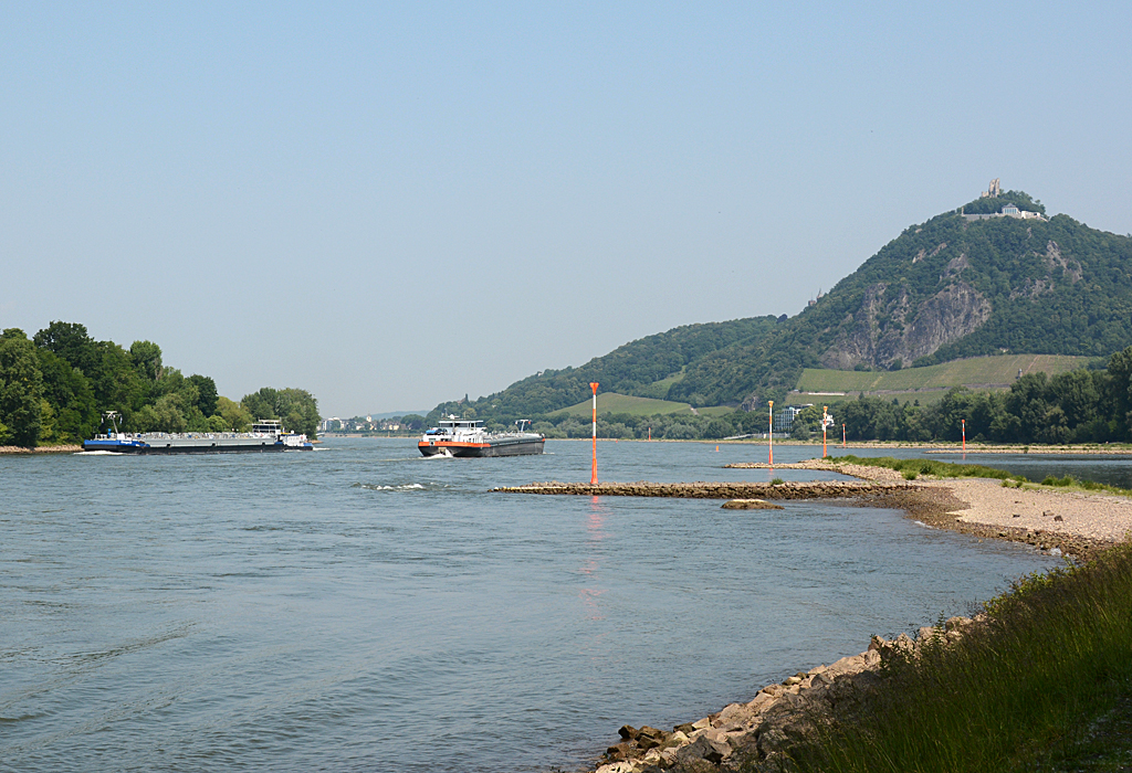 Rheinlandschaft mit Siebengebirge (aufgenommen von Grafenwerth) - 03.06.2014