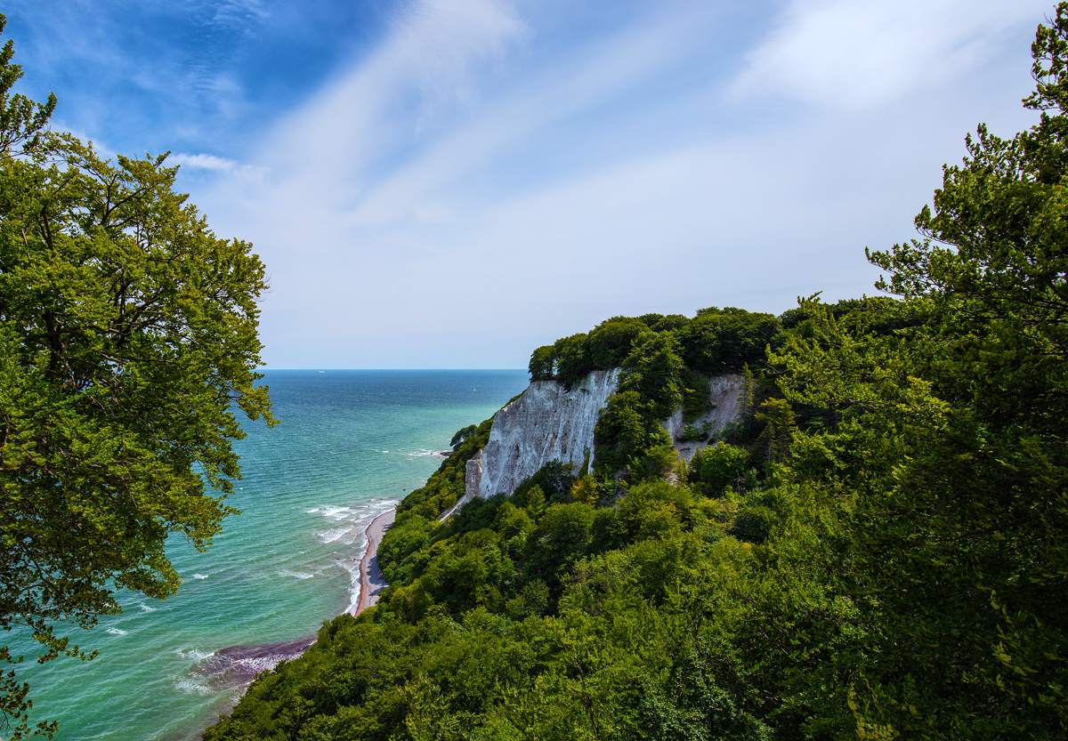 Rügens Kreidefelsen, Blick vom Königsstuhl zur Victoria Sicht. -12.06.2016