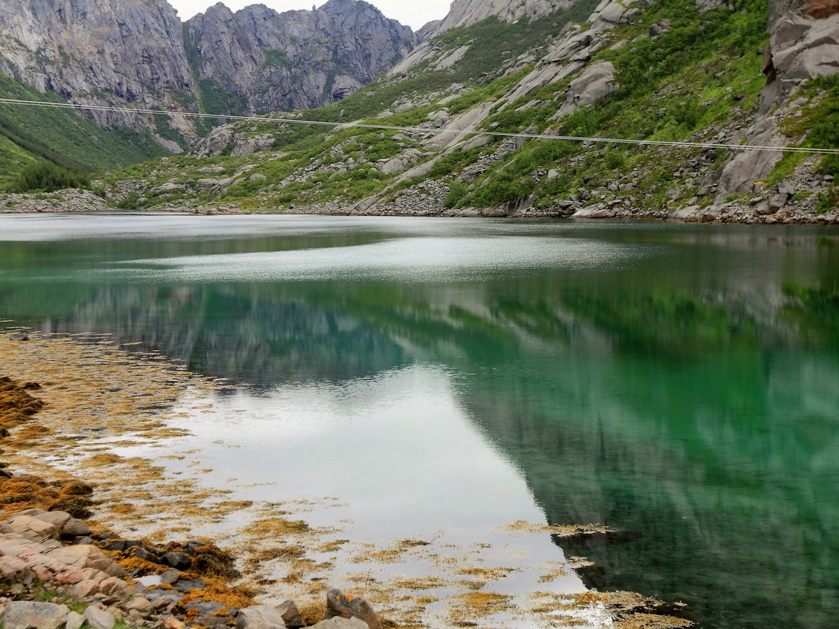 Rundfahrt mit dem Bus in Richtung Lofoten am 26. Juni 2016.