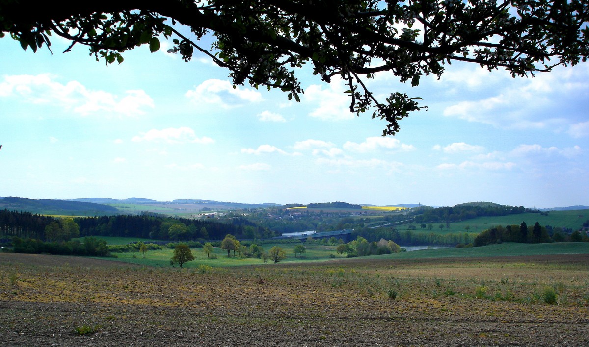Sächsisches Vogtland, bei der Talsperre Pöhl, Mai 2007 