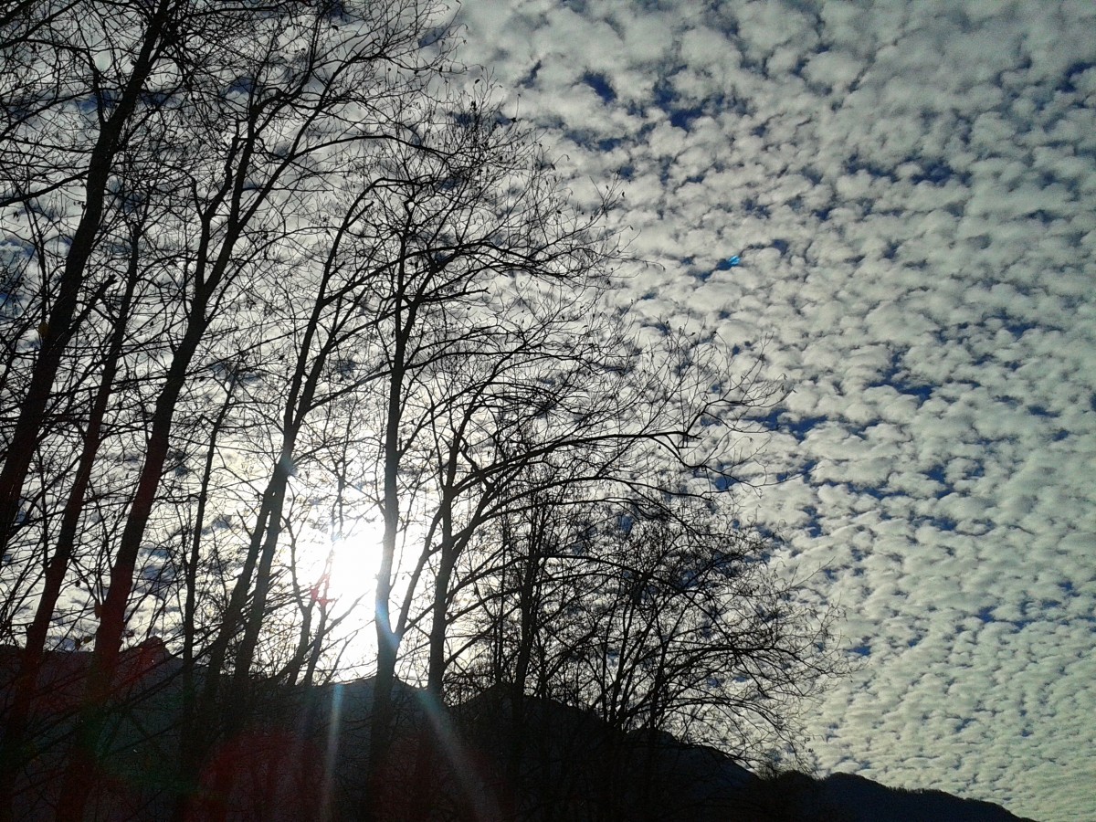 Schäfchenwolken über dem Drautal. Aufenommen am 7.11.2015